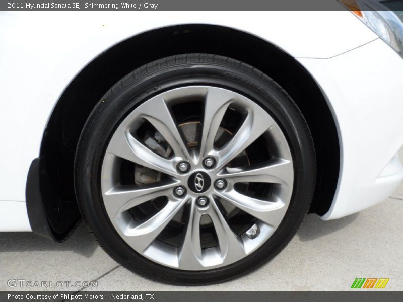 Shimmering White / Gray 2011 Hyundai Sonata SE