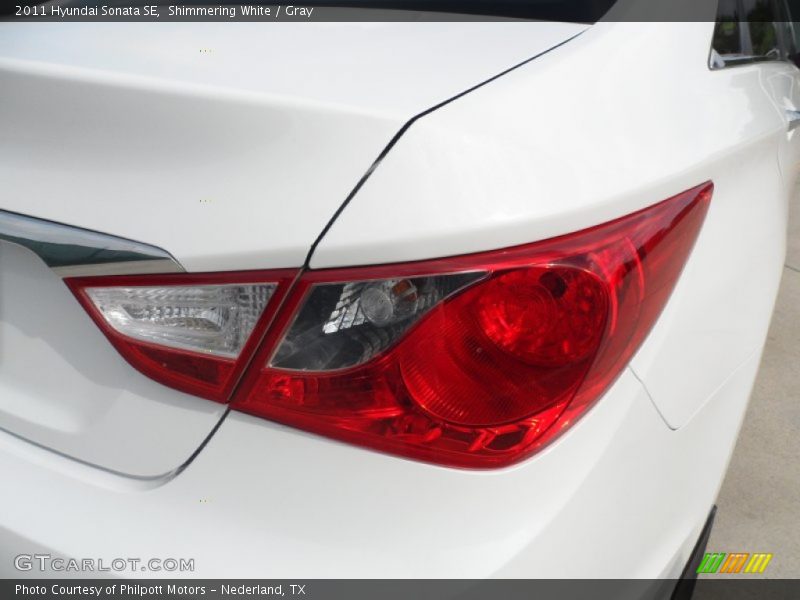 Shimmering White / Gray 2011 Hyundai Sonata SE