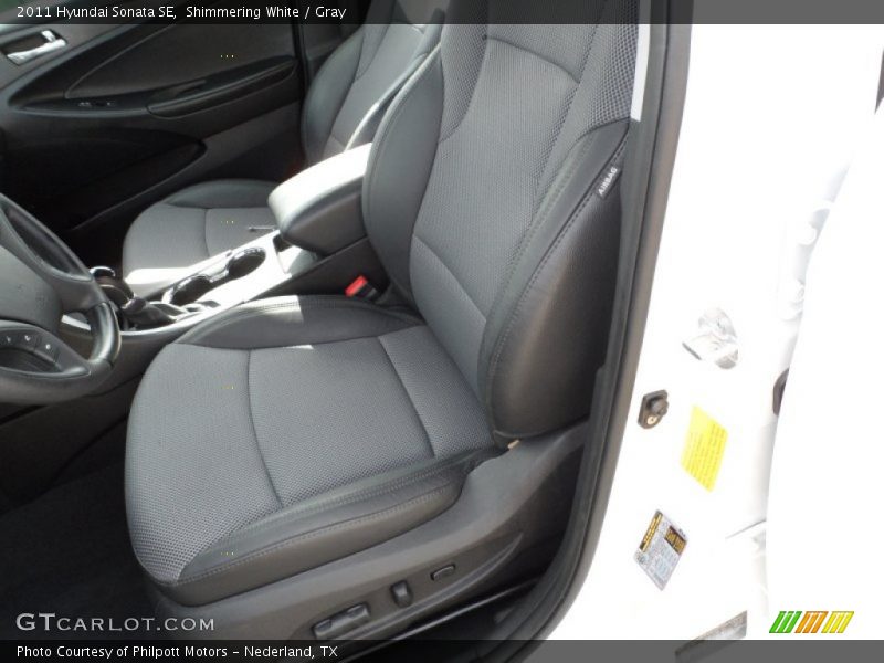 Shimmering White / Gray 2011 Hyundai Sonata SE