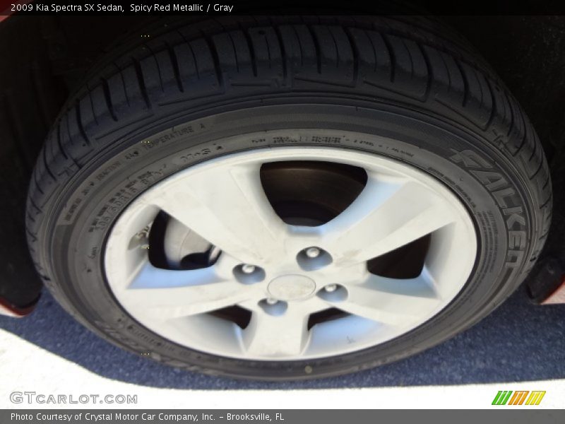 Spicy Red Metallic / Gray 2009 Kia Spectra SX Sedan