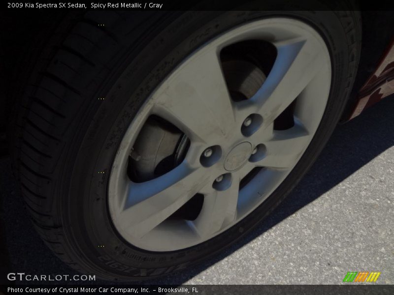 Spicy Red Metallic / Gray 2009 Kia Spectra SX Sedan