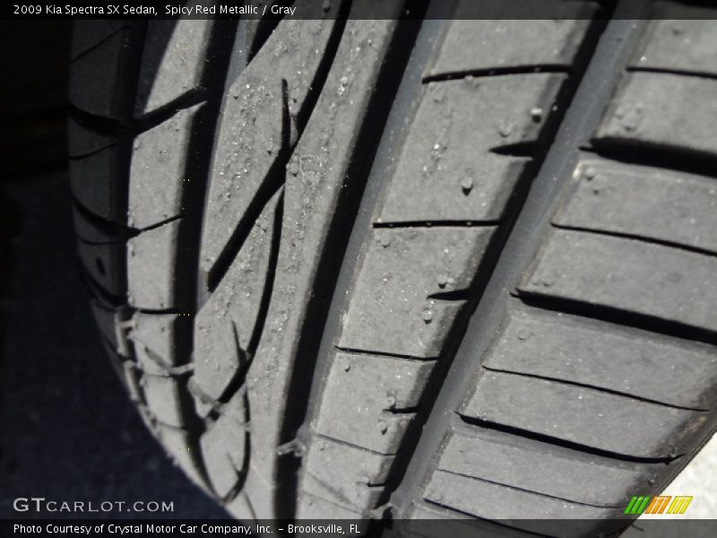 Spicy Red Metallic / Gray 2009 Kia Spectra SX Sedan