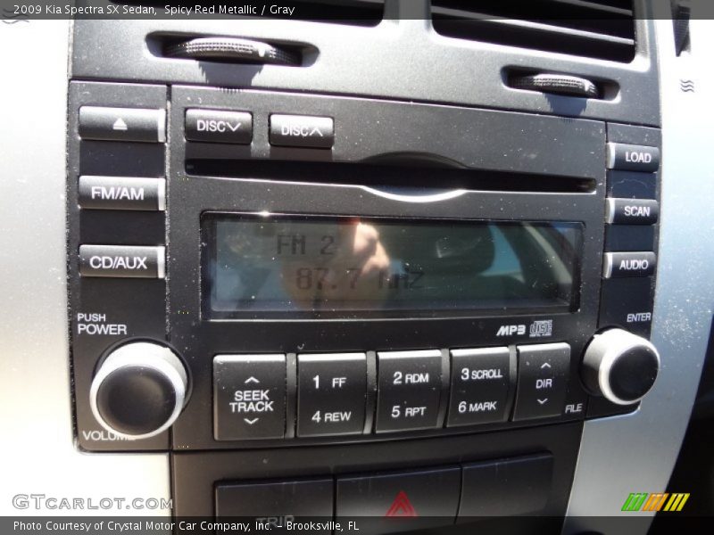 Spicy Red Metallic / Gray 2009 Kia Spectra SX Sedan