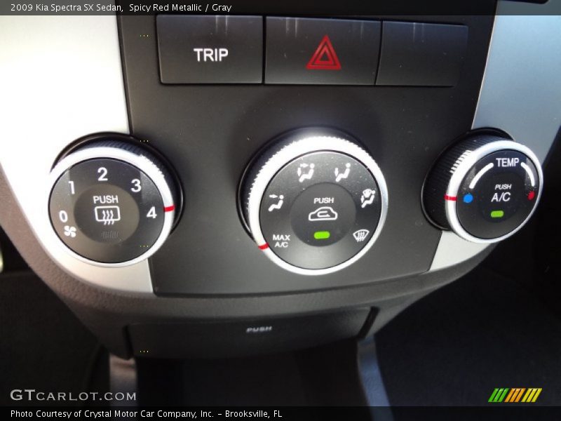 Spicy Red Metallic / Gray 2009 Kia Spectra SX Sedan