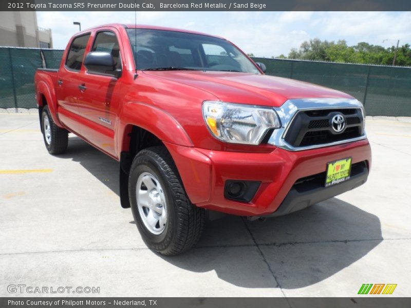 Barcelona Red Metallic / Sand Beige 2012 Toyota Tacoma SR5 Prerunner Double Cab