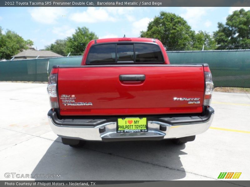 Barcelona Red Metallic / Sand Beige 2012 Toyota Tacoma SR5 Prerunner Double Cab