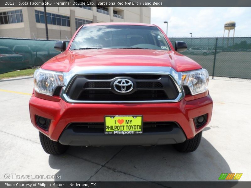Barcelona Red Metallic / Sand Beige 2012 Toyota Tacoma SR5 Prerunner Double Cab