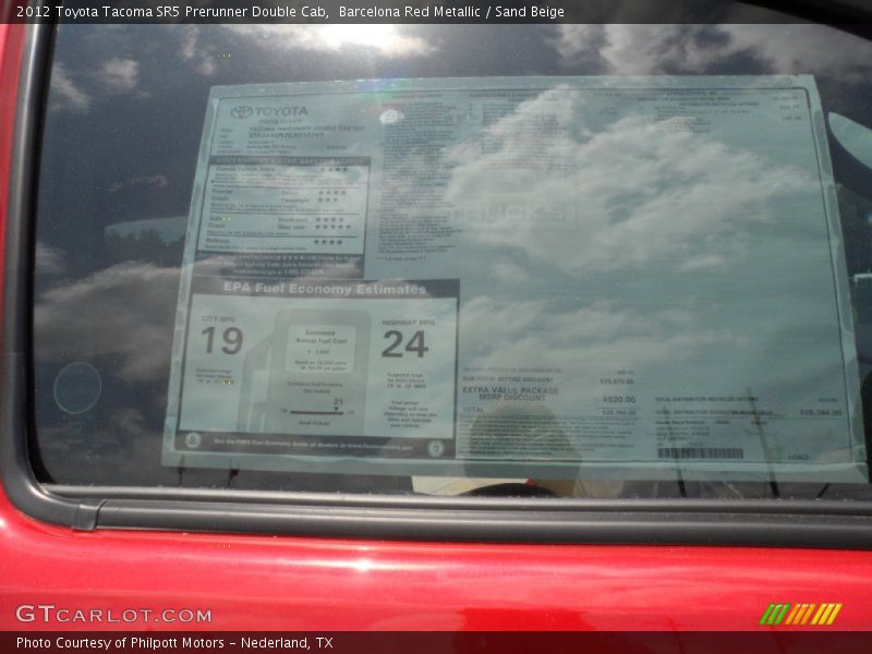 Barcelona Red Metallic / Sand Beige 2012 Toyota Tacoma SR5 Prerunner Double Cab