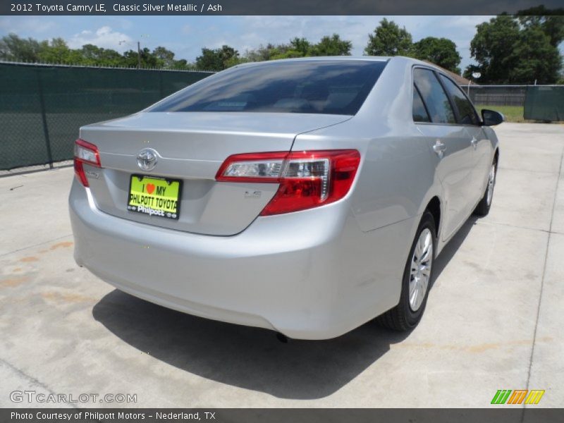 Classic Silver Metallic / Ash 2012 Toyota Camry LE