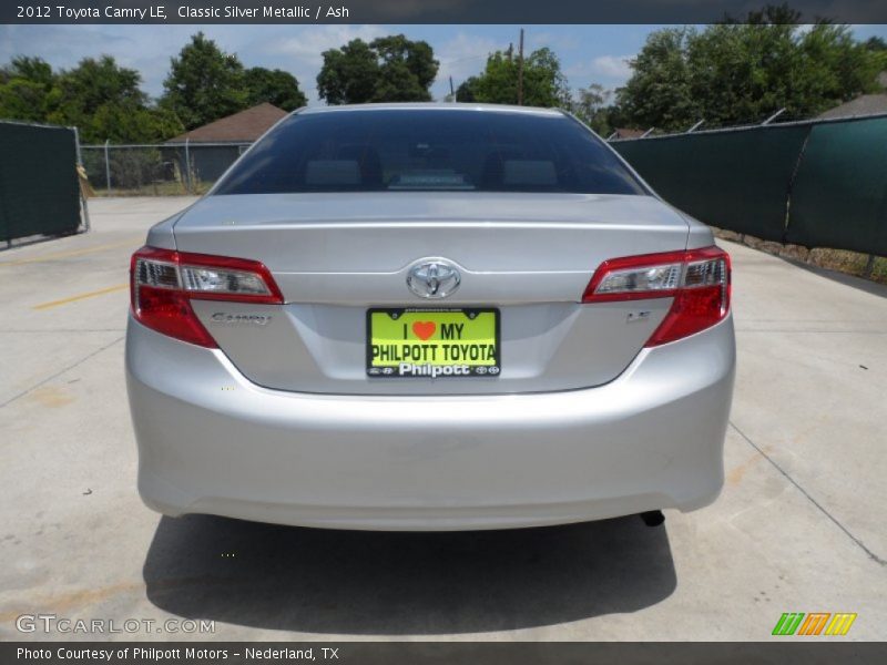 Classic Silver Metallic / Ash 2012 Toyota Camry LE