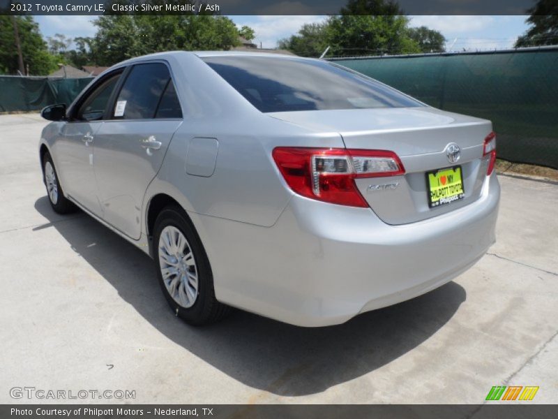 Classic Silver Metallic / Ash 2012 Toyota Camry LE