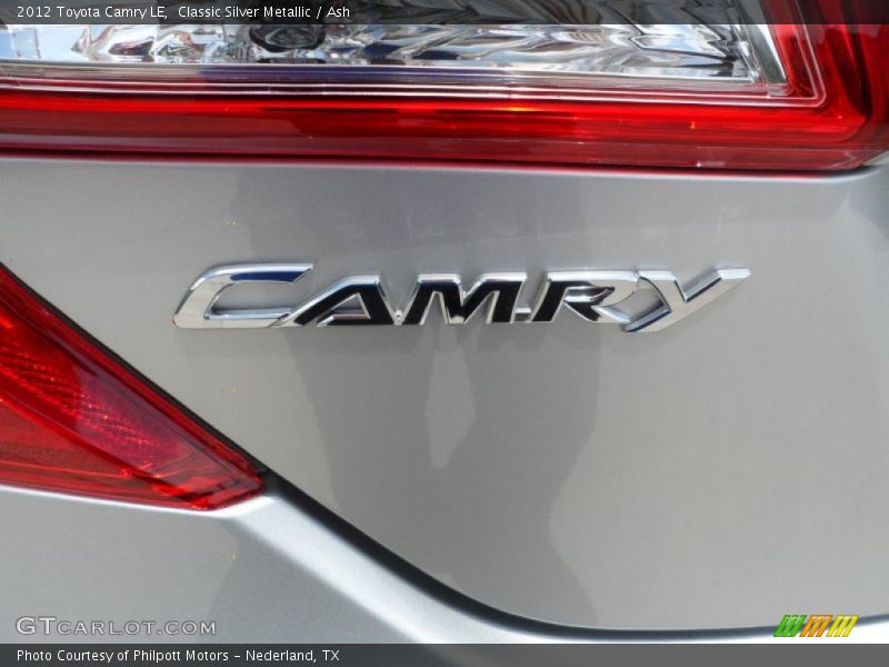Classic Silver Metallic / Ash 2012 Toyota Camry LE