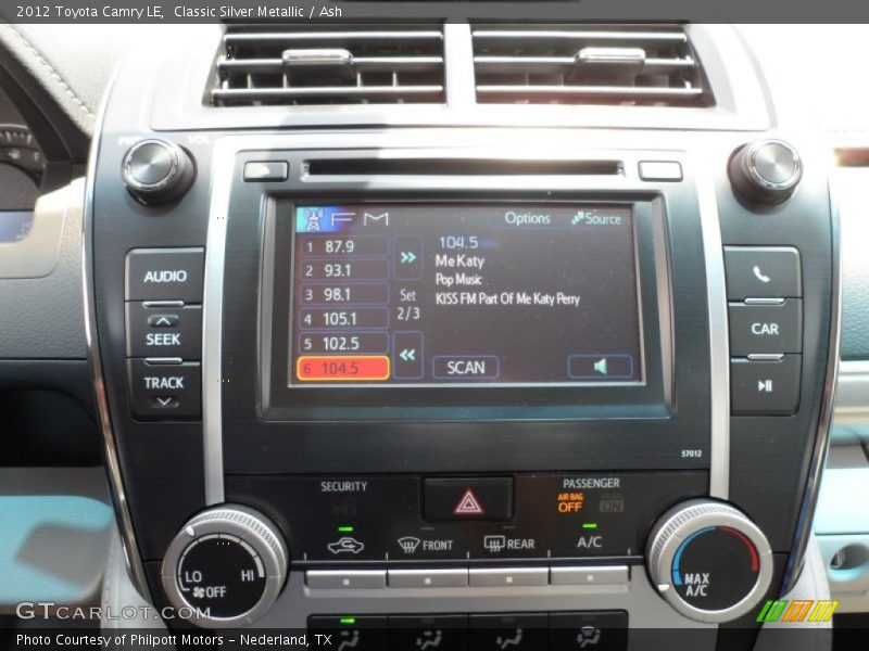 Classic Silver Metallic / Ash 2012 Toyota Camry LE