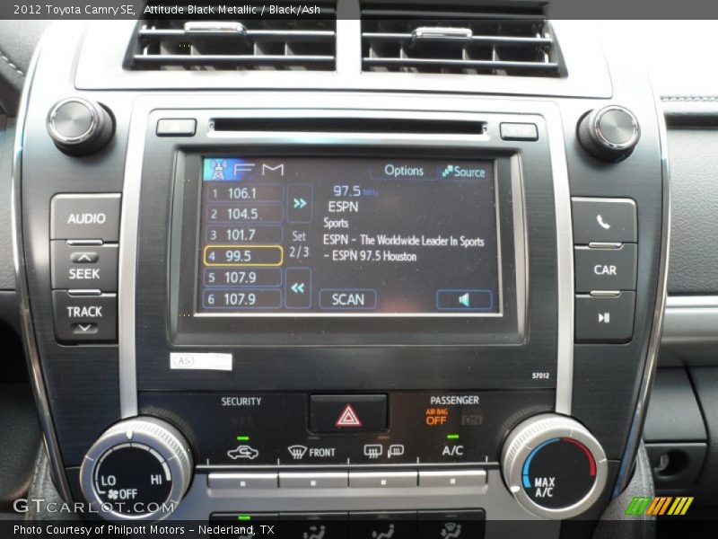 Attitude Black Metallic / Black/Ash 2012 Toyota Camry SE