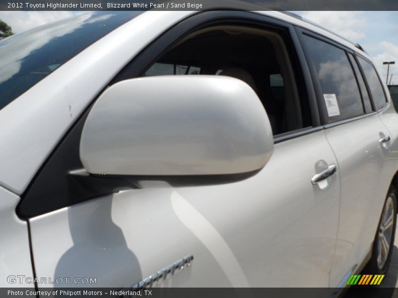 Blizzard White Pearl / Sand Beige 2012 Toyota Highlander Limited