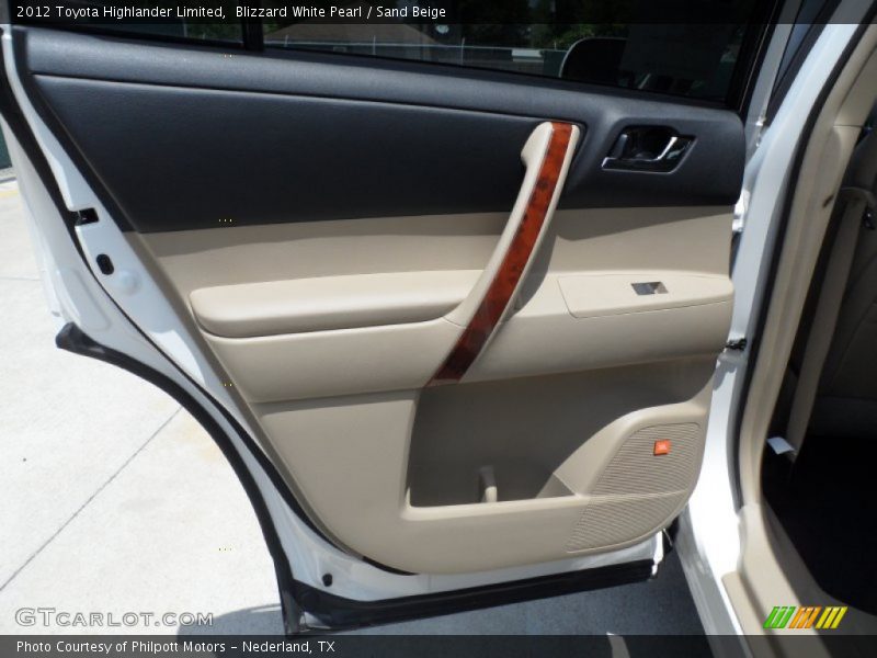 Blizzard White Pearl / Sand Beige 2012 Toyota Highlander Limited