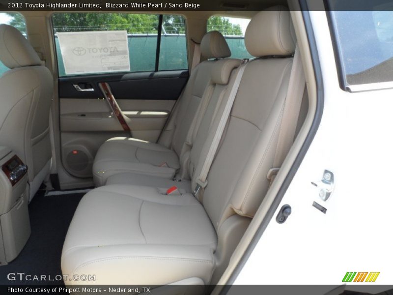 Blizzard White Pearl / Sand Beige 2012 Toyota Highlander Limited