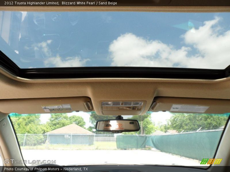 Blizzard White Pearl / Sand Beige 2012 Toyota Highlander Limited