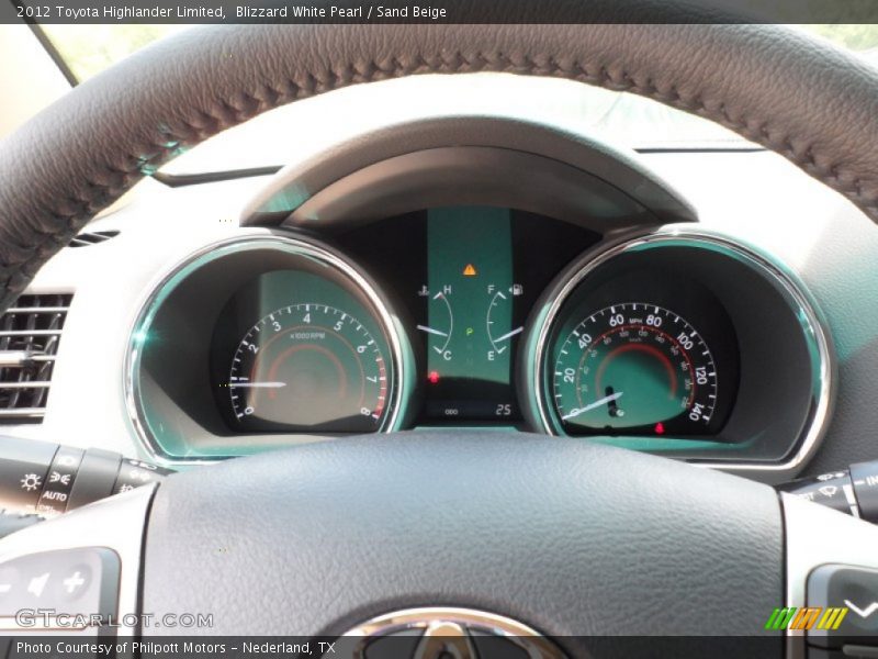 Blizzard White Pearl / Sand Beige 2012 Toyota Highlander Limited
