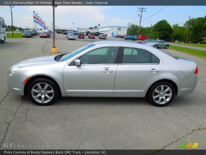 Ingot Silver Metallic / Dark Charcoal 2011 Mercury Milan V6 Premier
