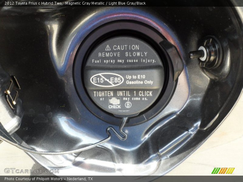 Magnetic Gray Metallic / Light Blue Gray/Black 2012 Toyota Prius c Hybrid Two