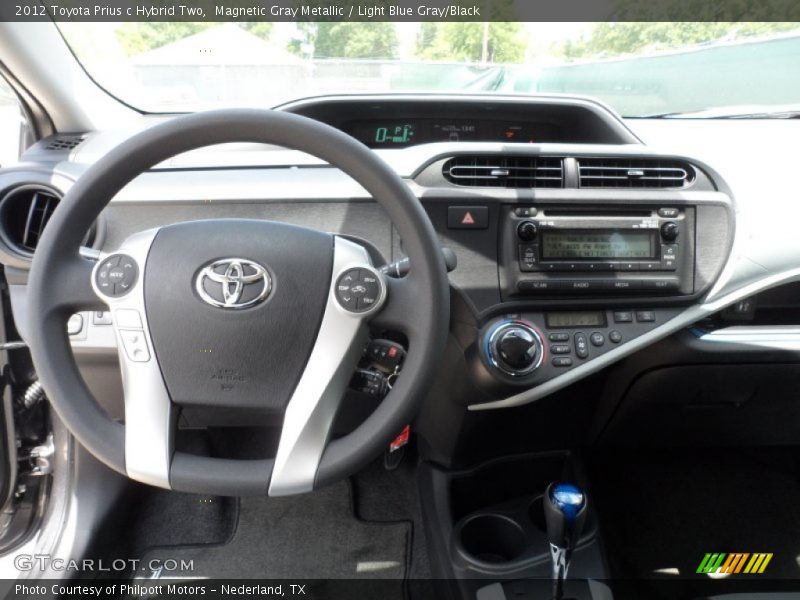 Magnetic Gray Metallic / Light Blue Gray/Black 2012 Toyota Prius c Hybrid Two
