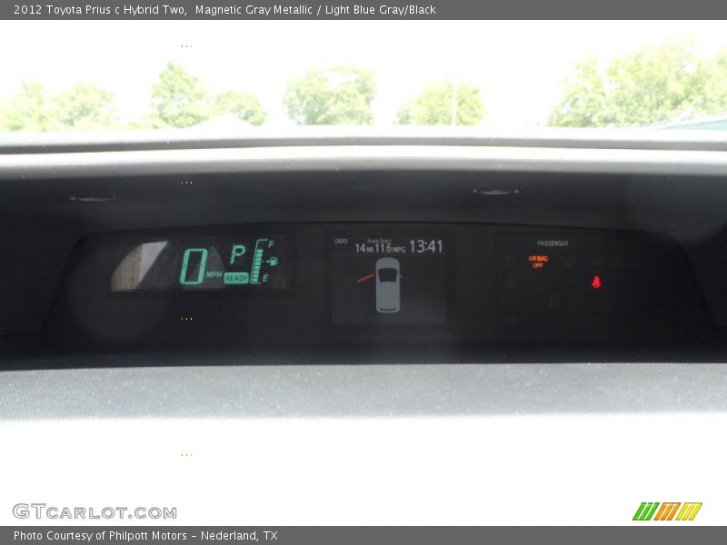 Magnetic Gray Metallic / Light Blue Gray/Black 2012 Toyota Prius c Hybrid Two