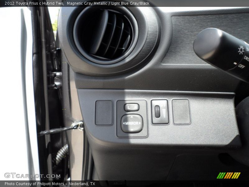 Magnetic Gray Metallic / Light Blue Gray/Black 2012 Toyota Prius c Hybrid Two