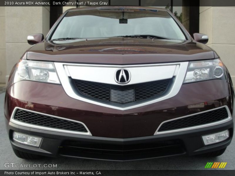 Dark Cherry Pearl / Taupe Gray 2010 Acura MDX Advance