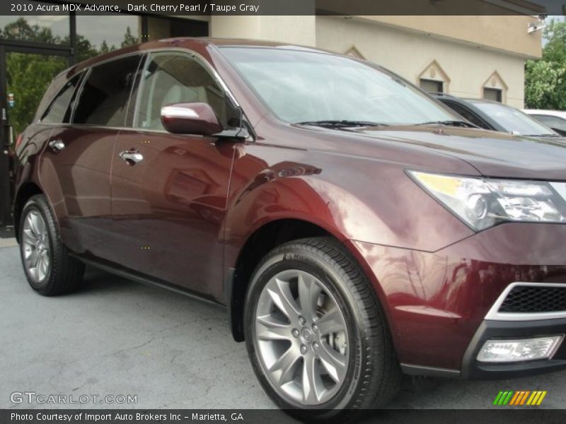 Dark Cherry Pearl / Taupe Gray 2010 Acura MDX Advance