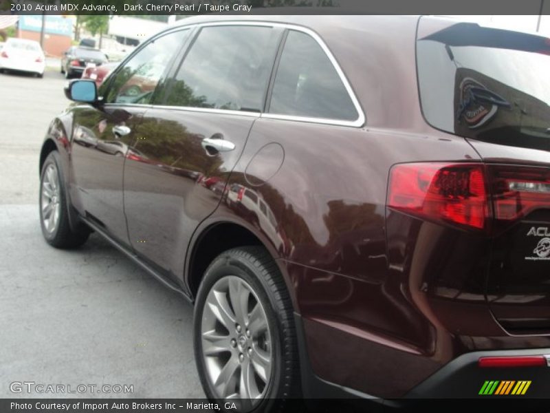 Dark Cherry Pearl / Taupe Gray 2010 Acura MDX Advance
