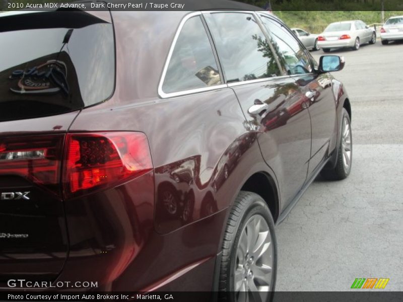 Dark Cherry Pearl / Taupe Gray 2010 Acura MDX Advance