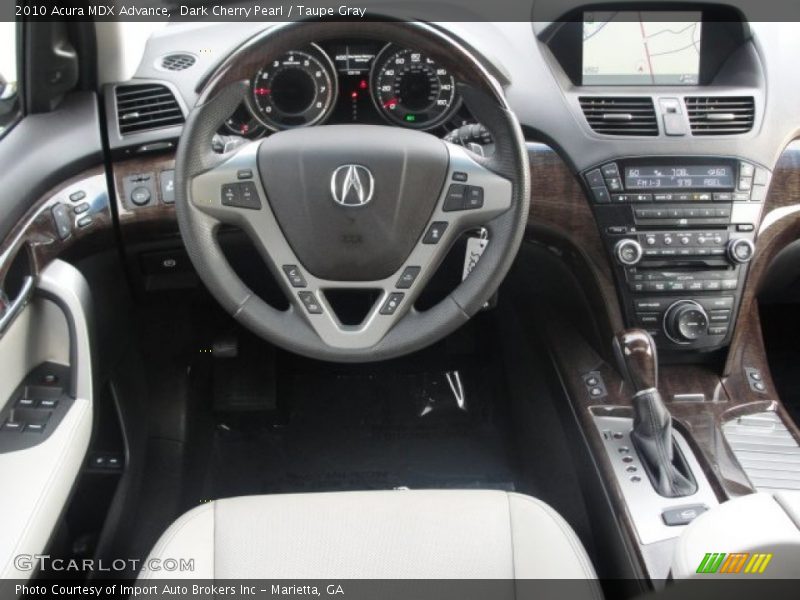 Dark Cherry Pearl / Taupe Gray 2010 Acura MDX Advance