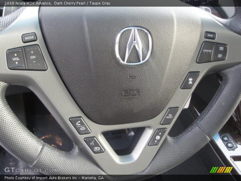 Dark Cherry Pearl / Taupe Gray 2010 Acura MDX Advance