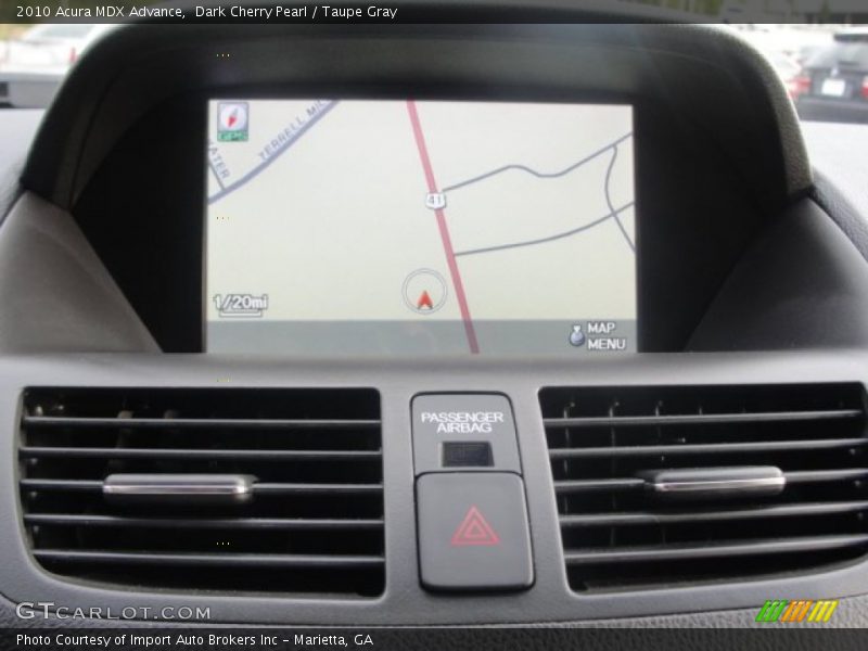 Dark Cherry Pearl / Taupe Gray 2010 Acura MDX Advance
