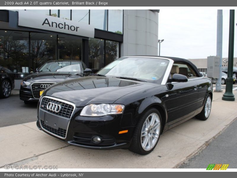 Brilliant Black / Beige 2009 Audi A4 2.0T quattro Cabriolet