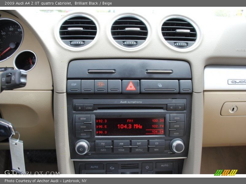 Brilliant Black / Beige 2009 Audi A4 2.0T quattro Cabriolet
