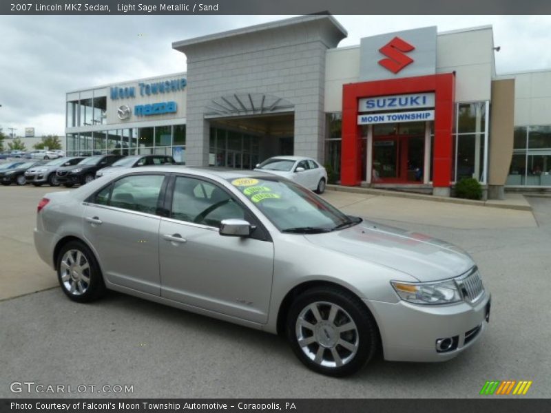 Light Sage Metallic / Sand 2007 Lincoln MKZ Sedan