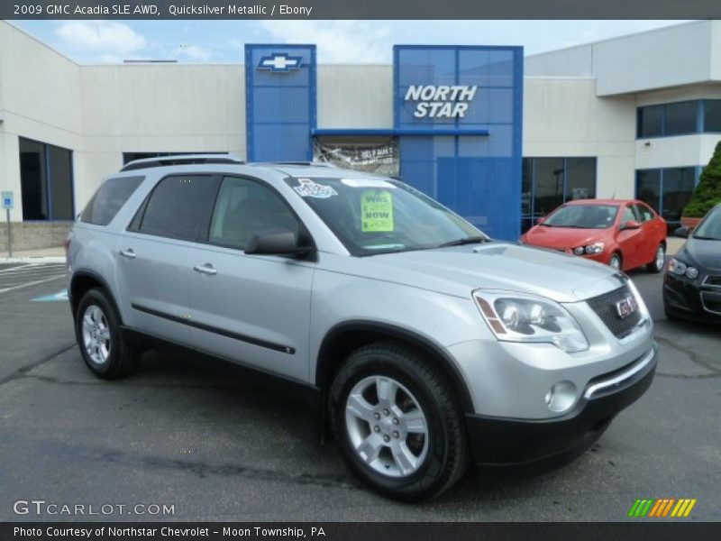 Quicksilver Metallic / Ebony 2009 GMC Acadia SLE AWD