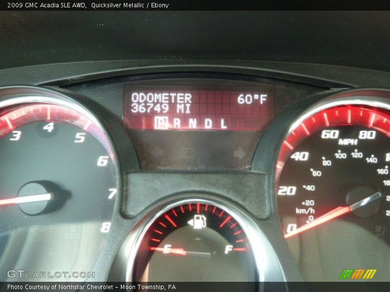 Quicksilver Metallic / Ebony 2009 GMC Acadia SLE AWD