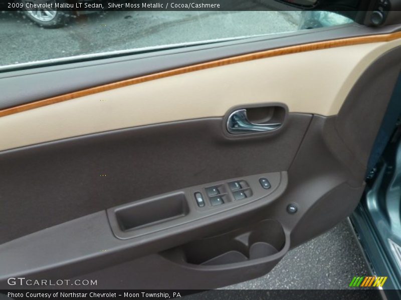 Silver Moss Metallic / Cocoa/Cashmere 2009 Chevrolet Malibu LT Sedan