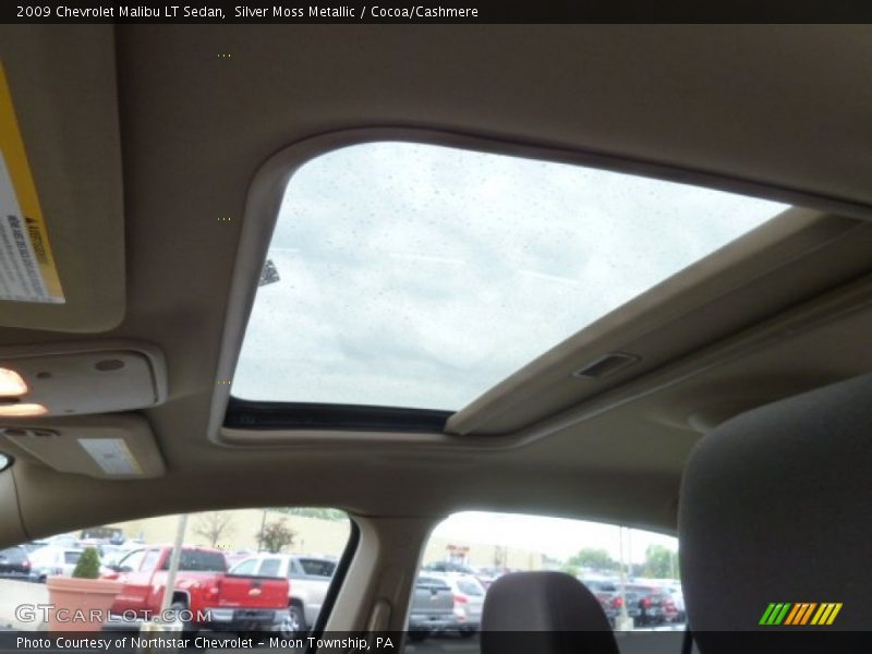 Silver Moss Metallic / Cocoa/Cashmere 2009 Chevrolet Malibu LT Sedan