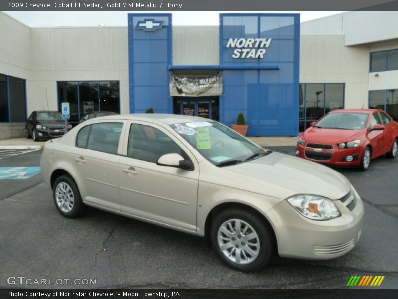 Gold Mist Metallic / Ebony 2009 Chevrolet Cobalt LT Sedan