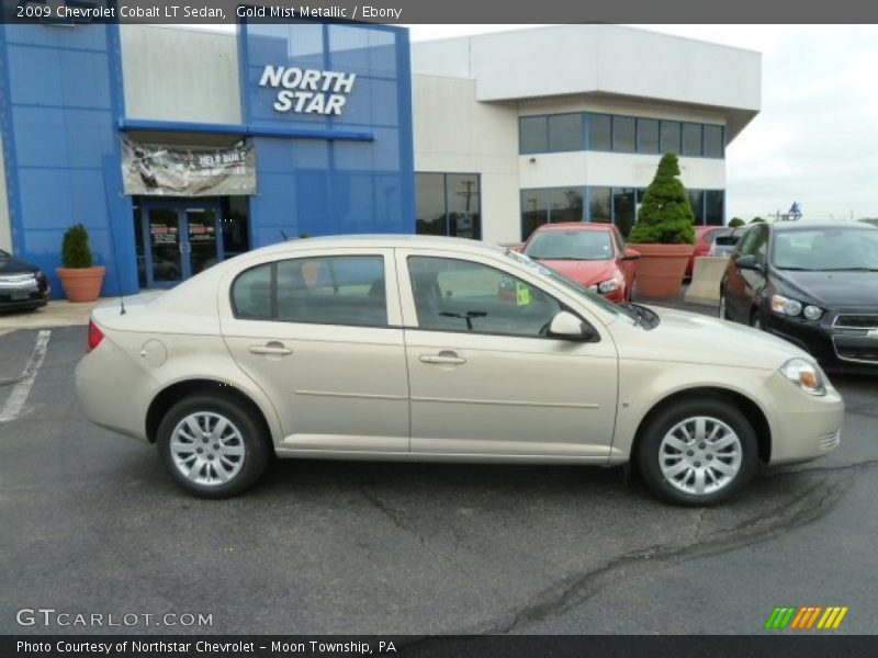 Gold Mist Metallic / Ebony 2009 Chevrolet Cobalt LT Sedan