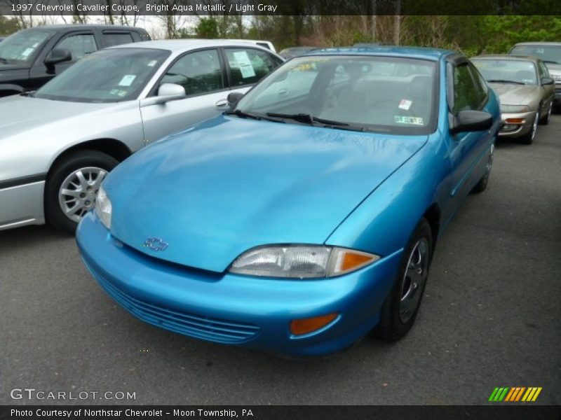 Bright Aqua Metallic / Light Gray 1997 Chevrolet Cavalier Coupe