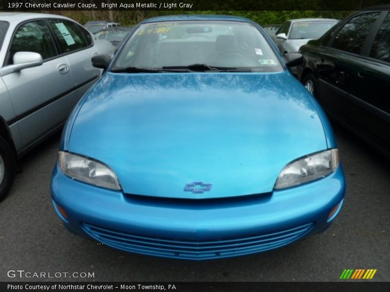 Bright Aqua Metallic / Light Gray 1997 Chevrolet Cavalier Coupe