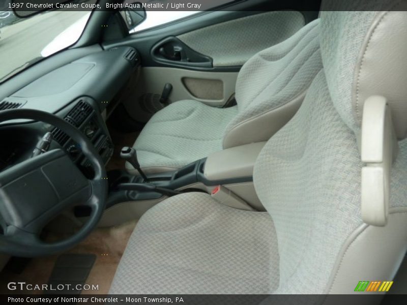 Bright Aqua Metallic / Light Gray 1997 Chevrolet Cavalier Coupe