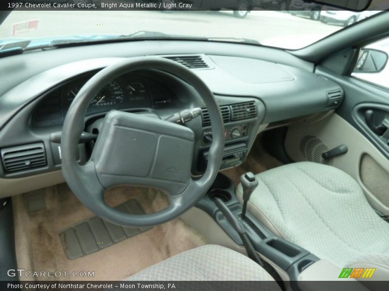 Bright Aqua Metallic / Light Gray 1997 Chevrolet Cavalier Coupe