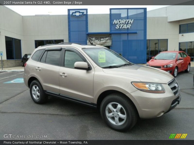 Golden Beige / Beige 2007 Hyundai Santa Fe GLS 4WD