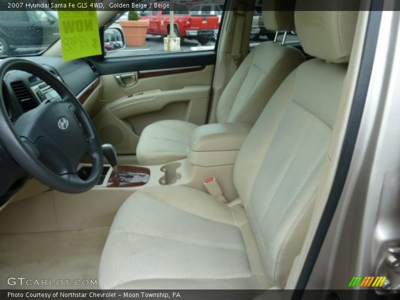 Golden Beige / Beige 2007 Hyundai Santa Fe GLS 4WD